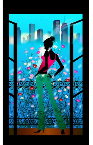 矢量女性休闲生活素材