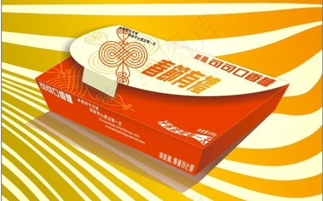 口香糖食品包装盒设计矢量图cdr矢量模版下载