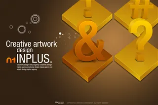 金色数字符号创意商务科技