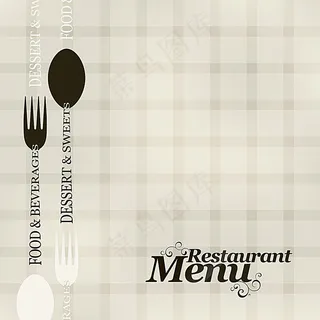 矢量菜单花纹
