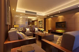 中式客厅效果图图片