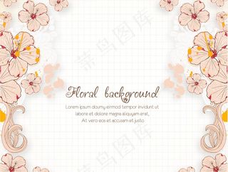 花在春天的花朵矢量插图