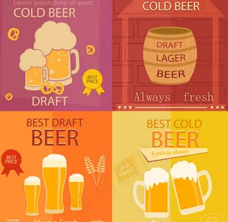 啤酒海报设计矢量素材