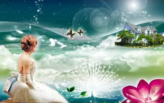 唯美仙境风景图图片