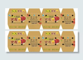 红肉火龙果大包装设计图片