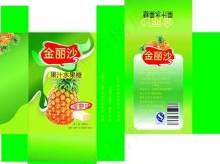菠萝味糖果包装盒图片