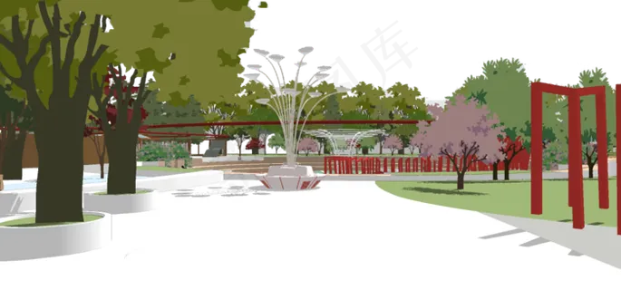 插画风 儿童公园景观设计