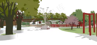 插画风 儿童公园景观设计