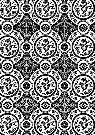 经典龙纹底纹图案