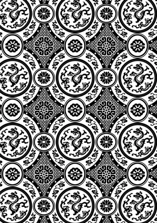 经典龙纹底纹图案