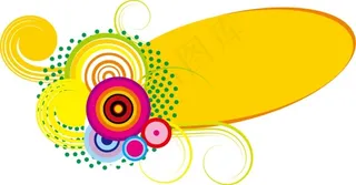 多彩色块组合元素