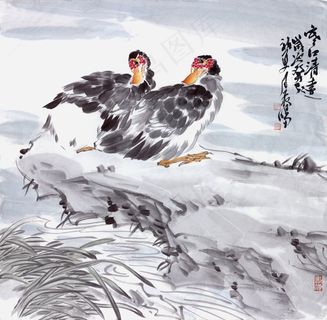 黄旸写意花鸟图片