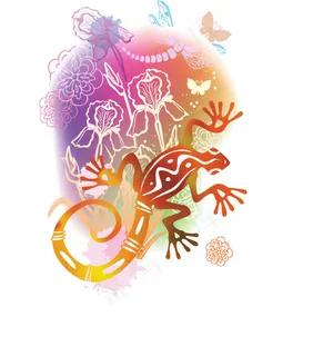 绚丽插画背景02-矢量素材