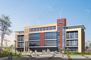 办公楼效果及模型图