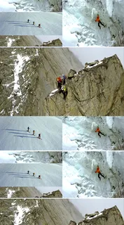 超高清滑雪登山体育运动视频