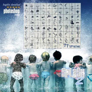 水滴水花喷射笔刷 水滴水花喷射笔刷