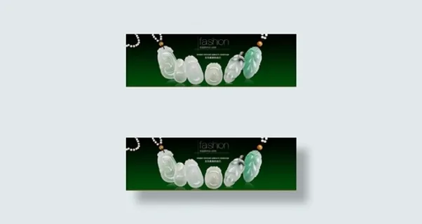 淘宝天猫大气珠宝翡翠广告 首页海报...