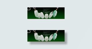 淘宝天猫大气珠宝翡翠广告 首页海报...