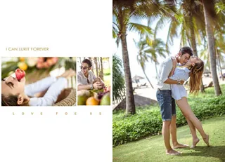 {海之蓝}跨页写真模板