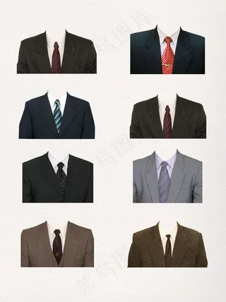 男士正装一寸照两寸照照片模板