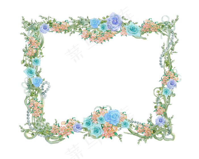 花草边框 PSDpsd模版下载