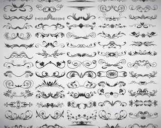 欧式花纹花边矢量素材