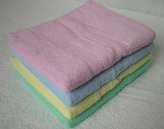 缎档素色毛巾图片