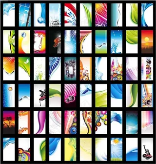 矢量潮流名片模板