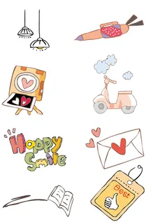 情人节可爱手绘插画