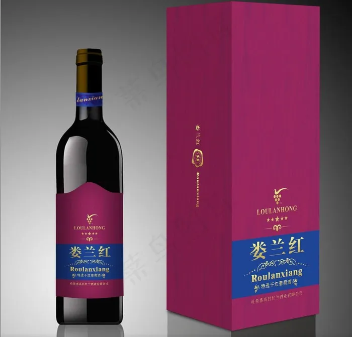葡萄酒包装效果图图片cdr矢量模版下载