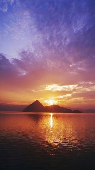 夕阳美景高清摄影图片