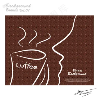 咖啡色背景暗纹