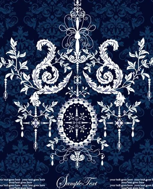 欧式花纹背景图片