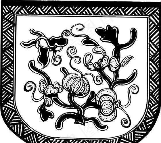 清代（上）版画 装饰画 中华图案五千年 矢量 AI格式_0995ai矢量模版下载