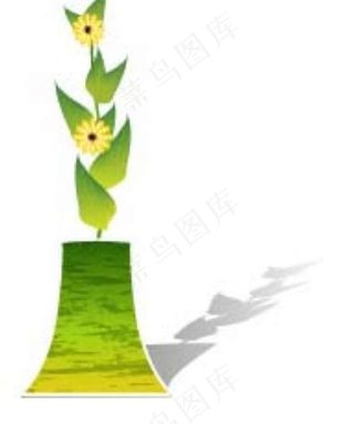 绿色烟筒背景图片