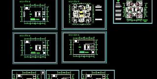 三层商业办公楼室内平面户型设计图