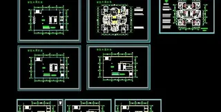 三层商业办公楼室内平面户型设计图