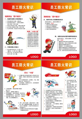 企业消防安全知识展板
