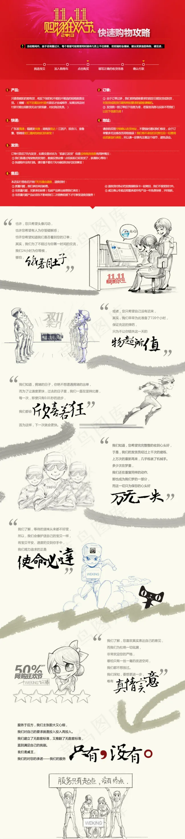 淘宝自助购物流程psd模版下载