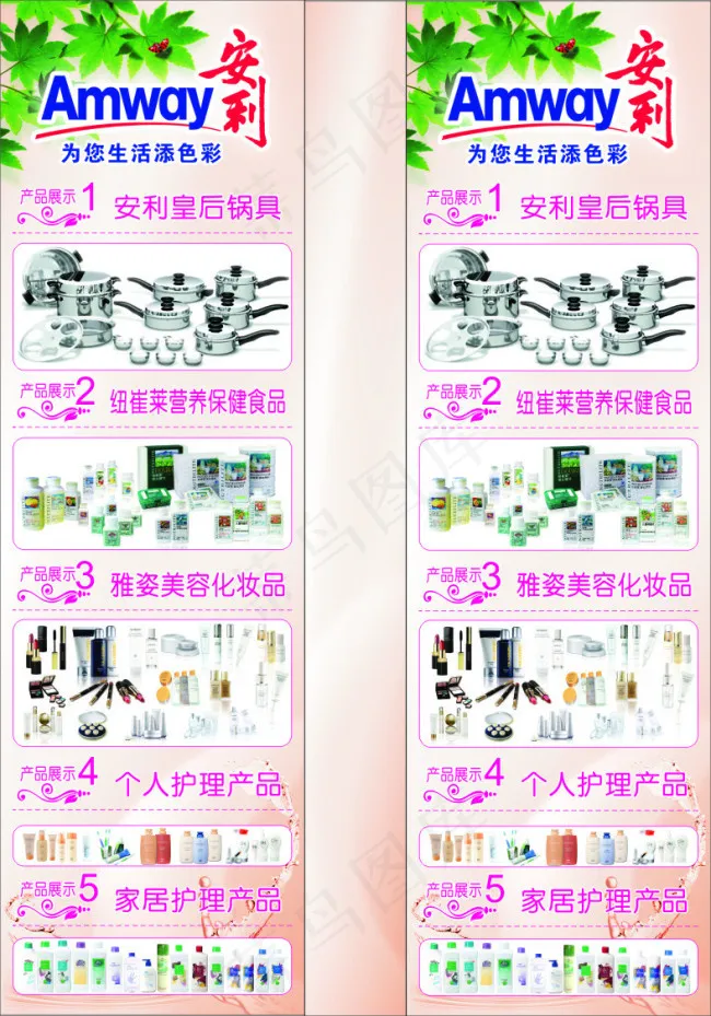安利灯箱cdr矢量模版下载
