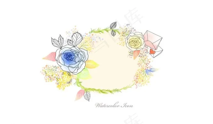 鲜花信件背景