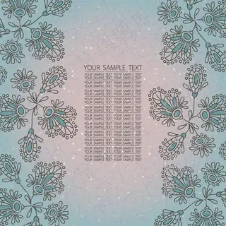 手绘时尚花纹矢量素材