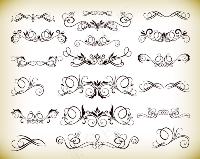 花纹图案设计矢量图素材