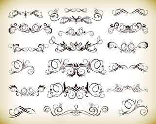 花纹图案设计矢量图素材