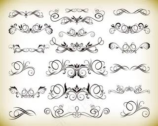 花纹图案设计矢量图素材