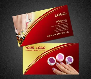 美甲名片图片