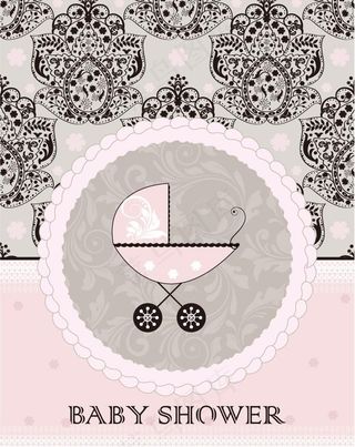 欧式花纹边框宝宝婴儿车图片