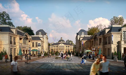商业街效果图图片