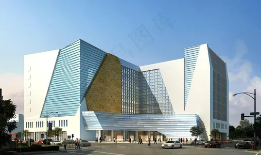 展览馆日景透视图图片