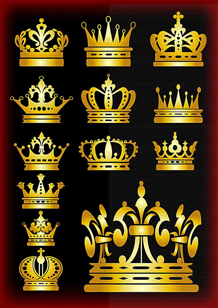 金色创意皇冠eps,ai矢量模版下载